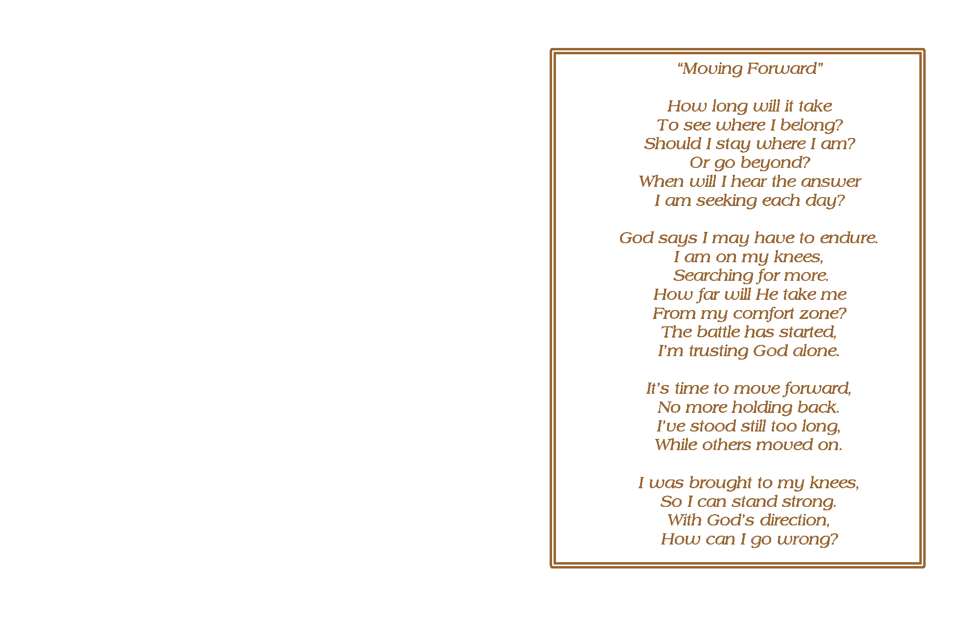 Clock Standing Still, Written by Carol Weaver - Image 2