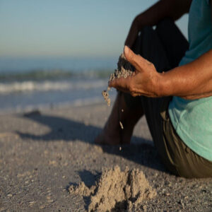 Alone Man at the Beach