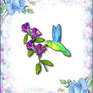 Blue Winged Hummingbird Bookmark