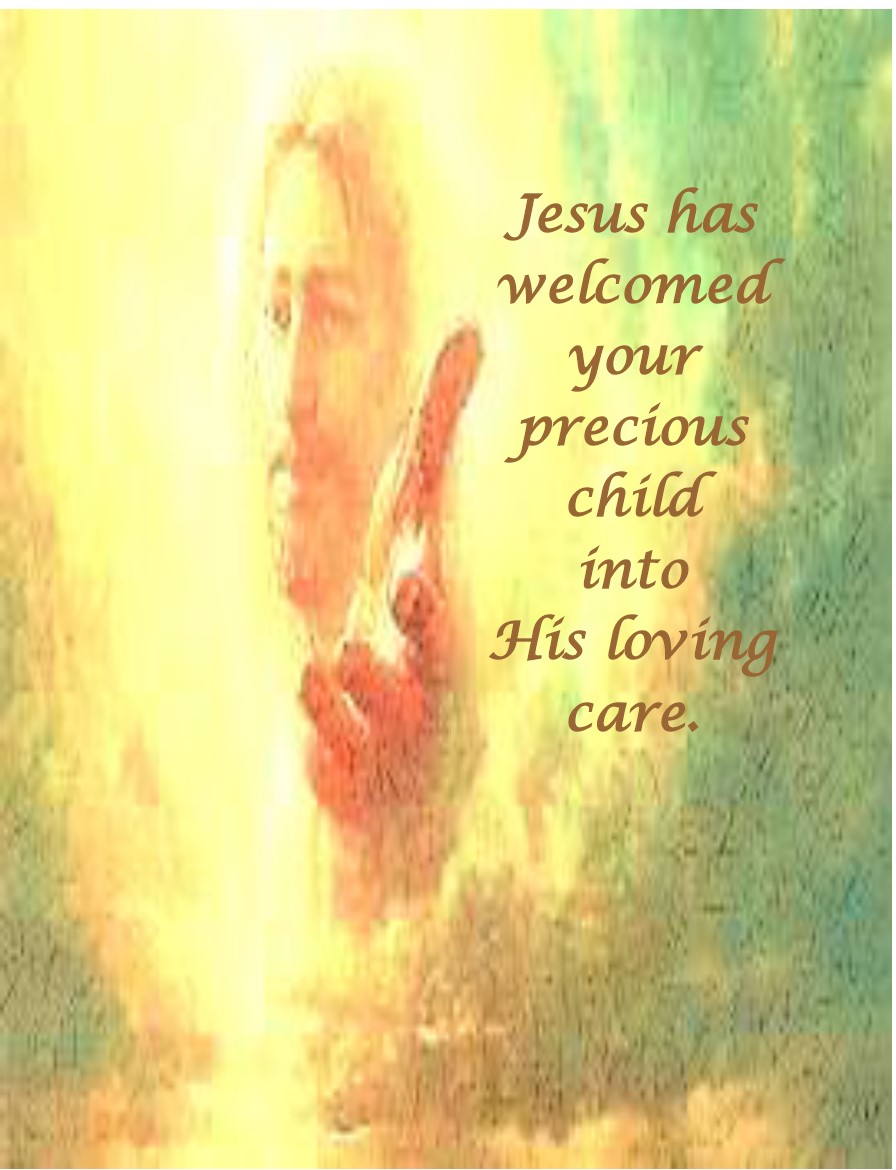 Jesus Welcoming Child, With Verse