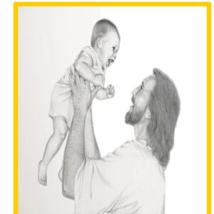 Jesus Holding Laughing Baby; Mommy & Daddy-Spanish