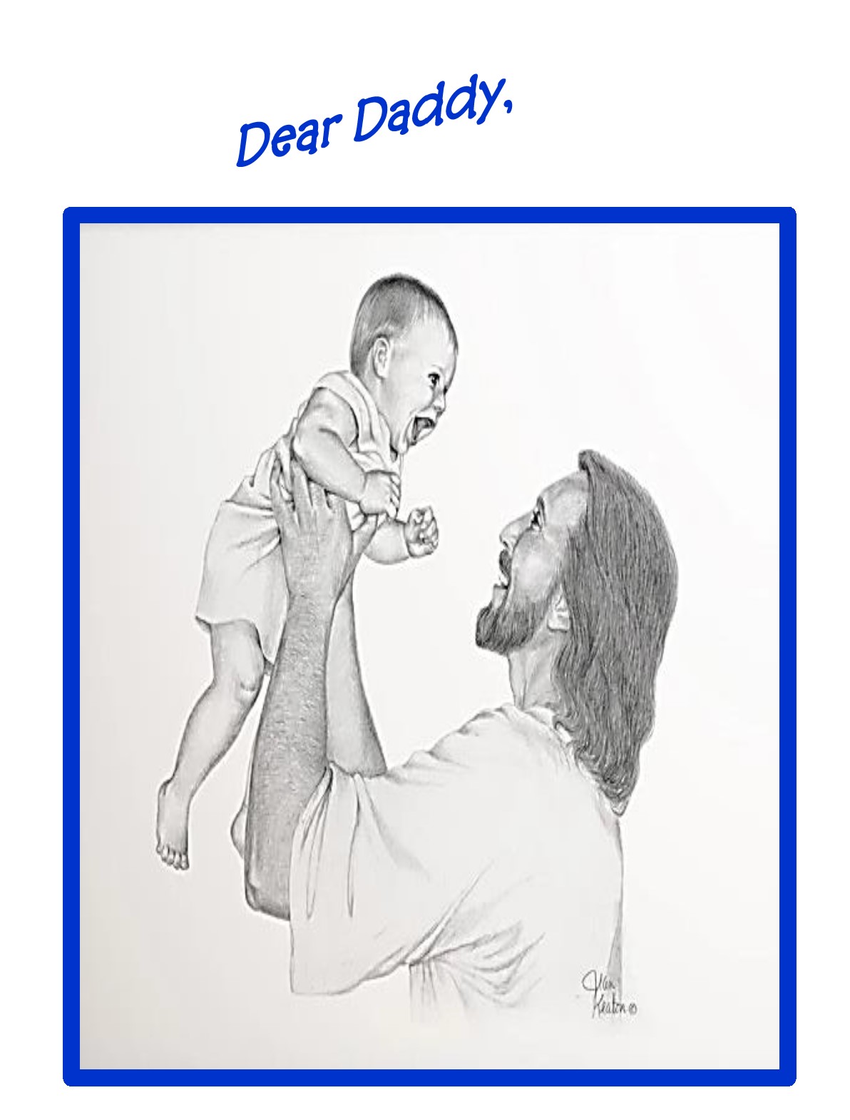 Jesus Holding Laughing Baby-Daddy