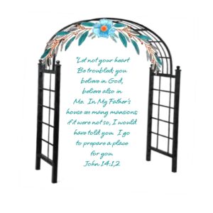 Swag, Blue Flowers on Trellis