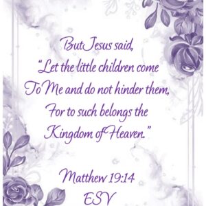 Purple Roses Border-Matthew 19:14