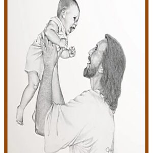 Jesus Holding Laughing Baby