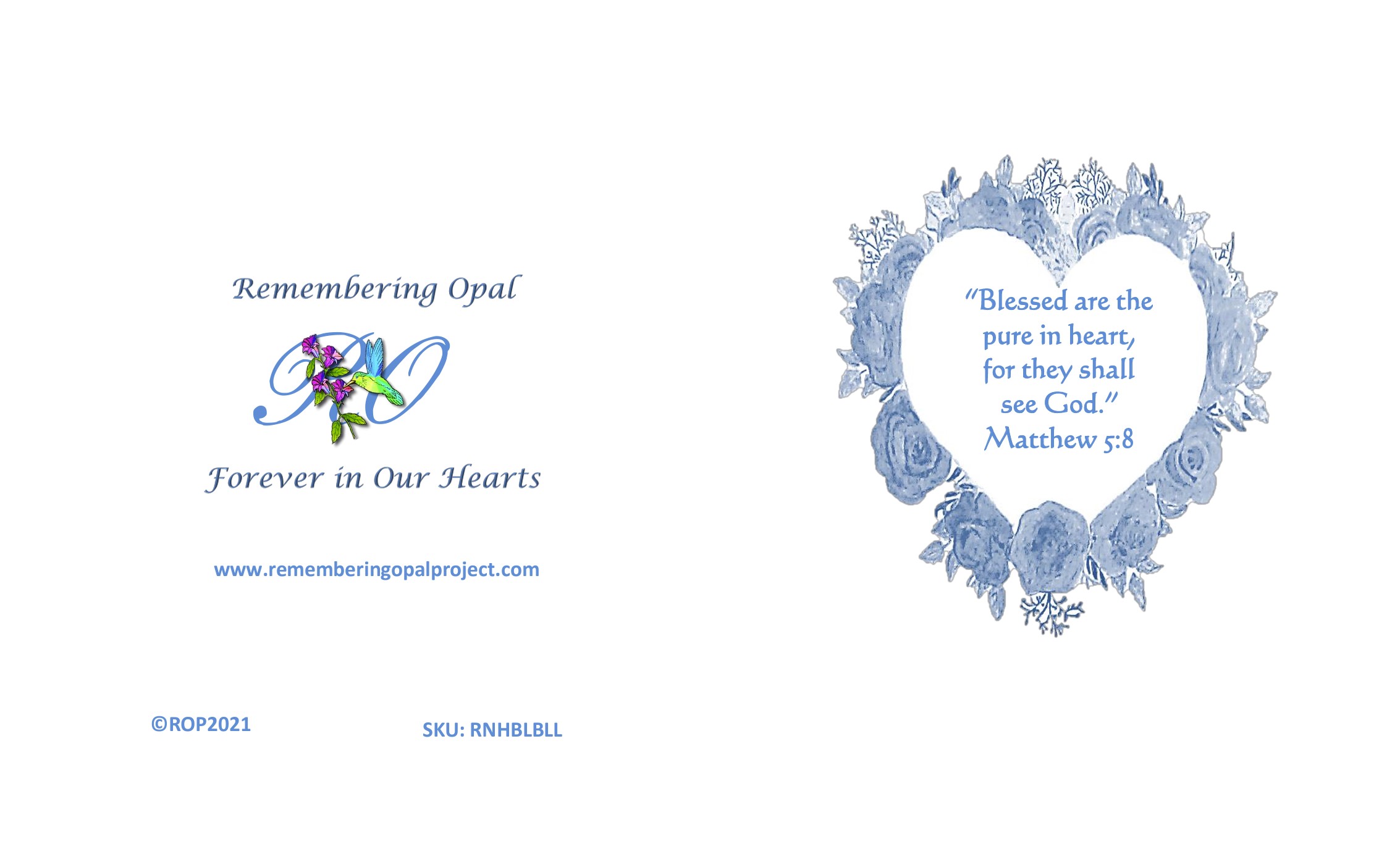 Roses N Hearts-Blue - Image 3